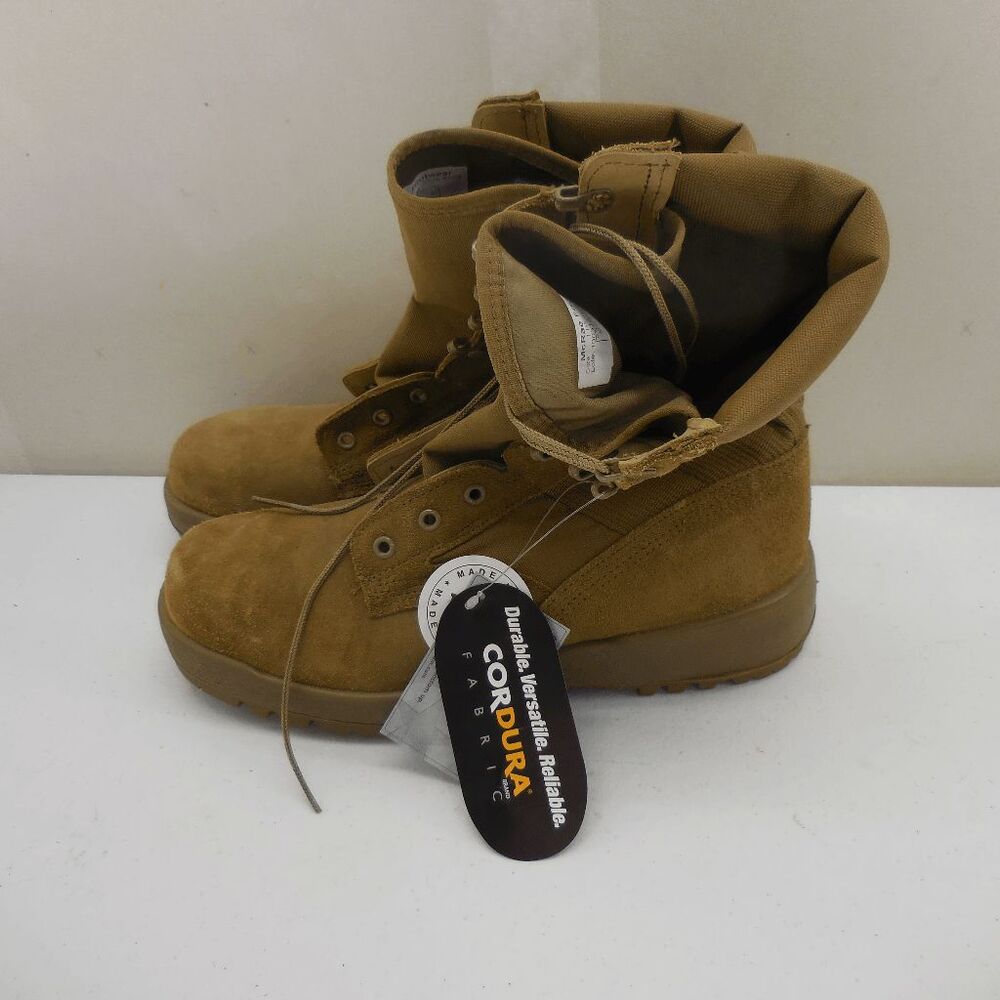 New Military McRae USA Desert Coyote Tan Hot Weather Combat Boots Men's Sz 11 R